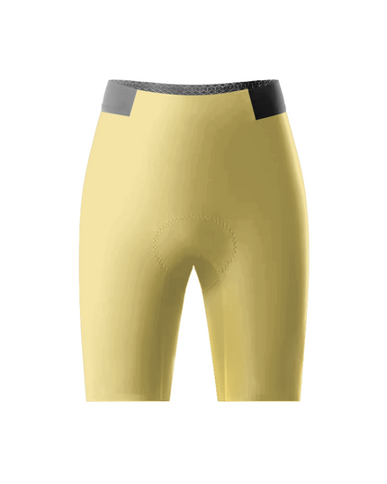 ROCKBROS Women's Solid Cream Yellow Cycling Shorts