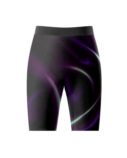 ROCKBROS Women's Cyber Abstract Purple Green Light Flow Performance Cycling Shorts