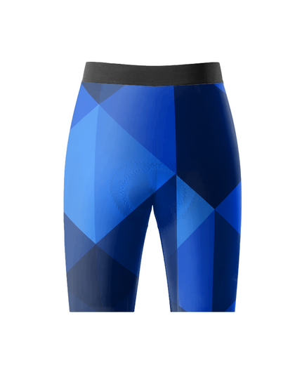 ROCKBROS Men's Multi-Blue Geometric Triangle Cycling Shorts