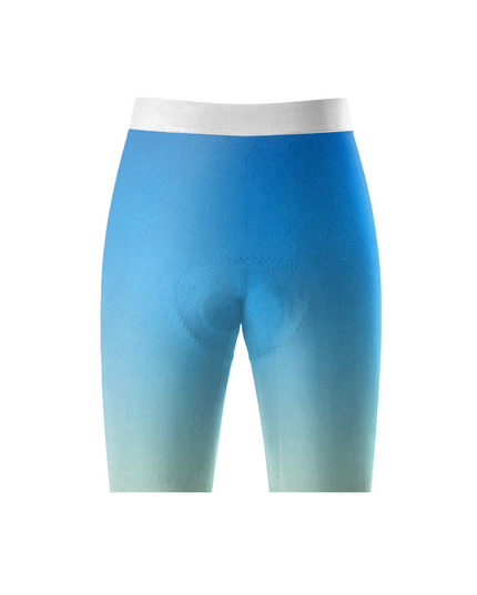 ROCKBROS Women's Blue Mint Gradient Honeycomb Waist Cycling Shorts