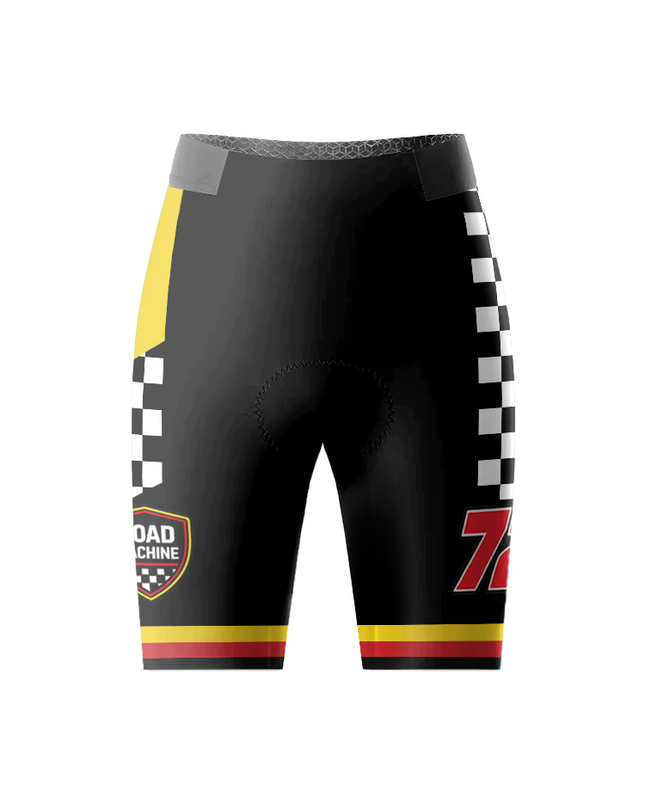 ROCKBROS Men's Black Racing Checkered Slim Fit Cycling Shorts