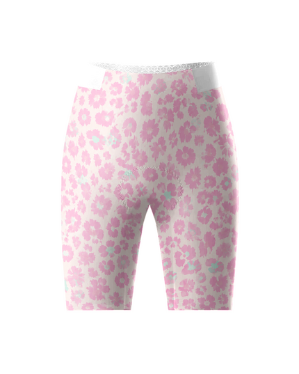ROCKBROS Women's Pink Ditsy Leopard Floral Cycling Shorts