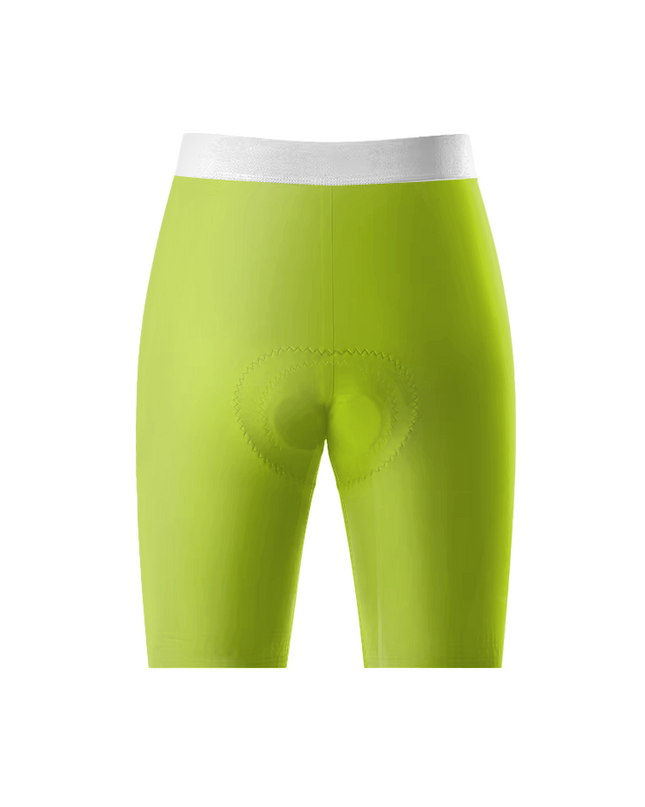 ROCKBROS Women's Solid Neon Lime Honeycomb Waist Cycling Shorts