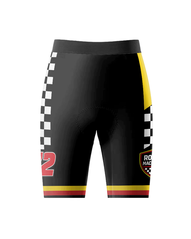 ROCKBROS Men's Black Racing Checkered Slim Fit Cycling Shorts