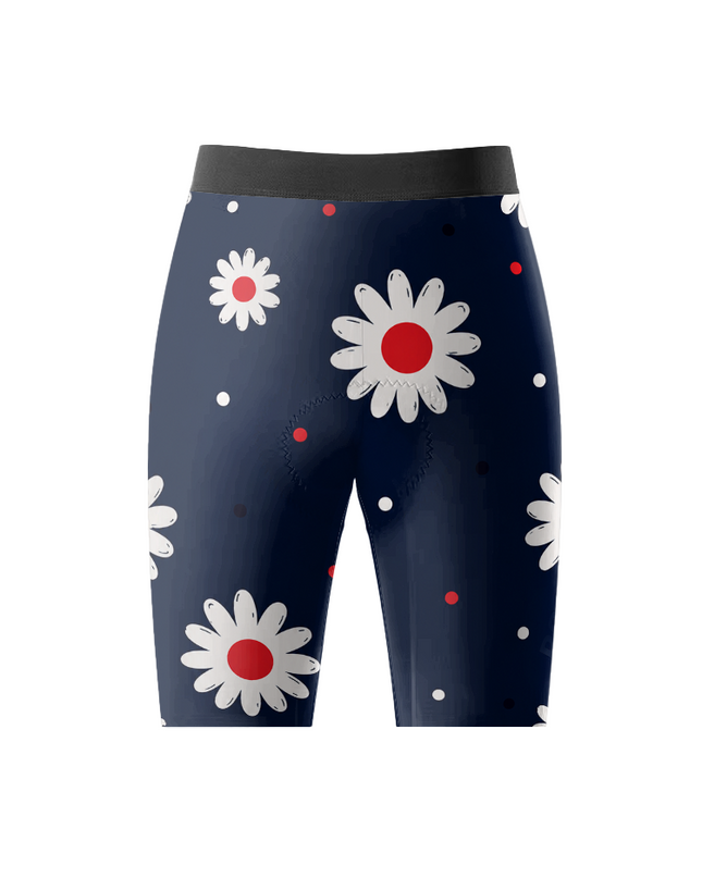 ROCKBROS Women's Navy Daisy Polka Dot Cycling Shorts