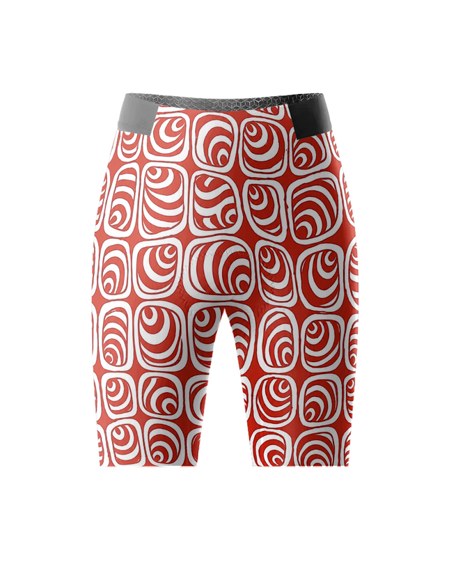ROCKBROS Women's Retro Swirl Padded Cycling Shorts