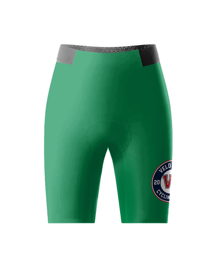ROCKBROS Men's Green Solid Velo Club Logo Honeycomb Mesh Waist Cycling Shorts