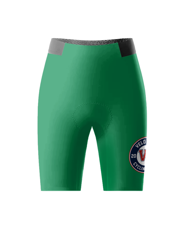 ROCKBROS Men's Green Solid Velo Club Logo Honeycomb Mesh Waist Cycling Shorts