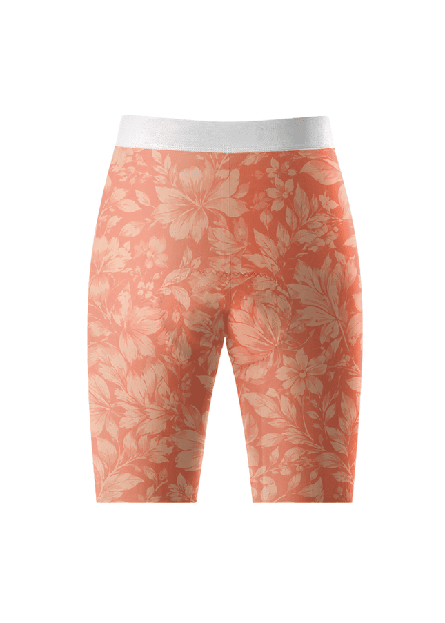 ROCKBROS Women's Pastoral Orange Floral Cycling Shorts