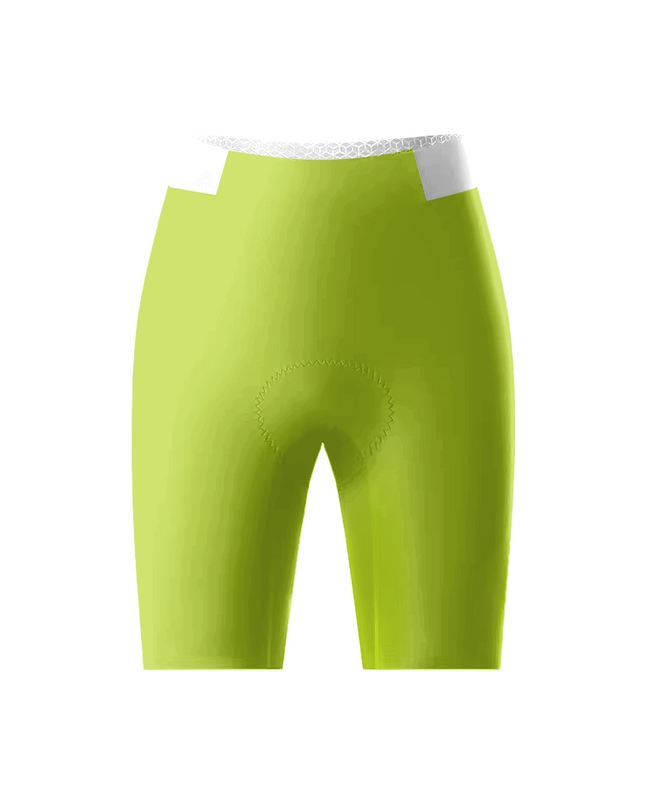 ROCKBROS Women's Solid Neon Lime Honeycomb Waist Cycling Shorts