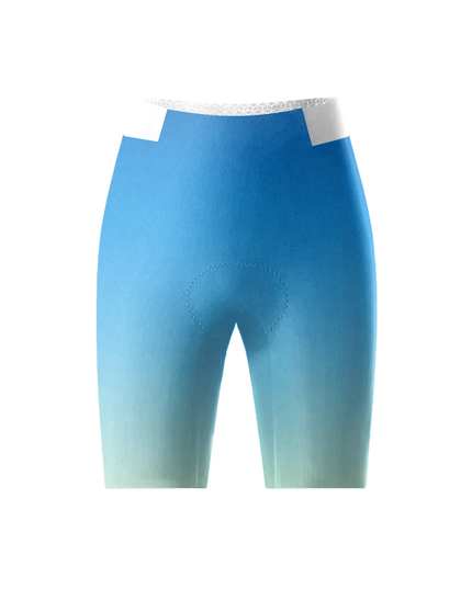 ROCKBROS Women's Blue Mint Gradient Honeycomb Waist Cycling Shorts