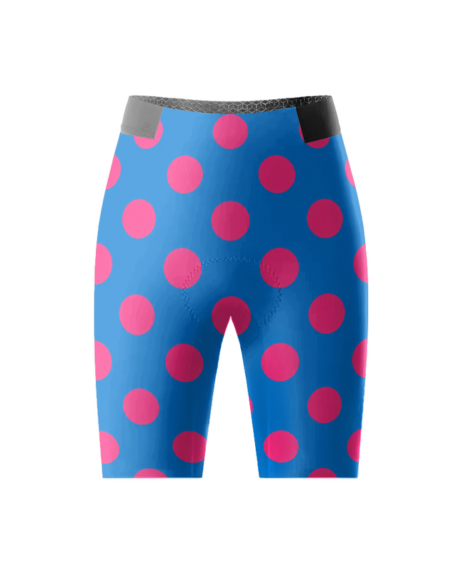 ROCKBROS Men's Blue & Pink Polka Dot Cycling Shorts