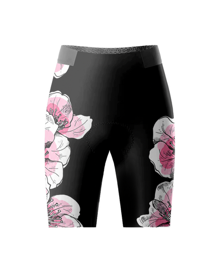 ROCKBROS Men's Gothic Pink Sakura Floral Tattoo Style Performance Cycling Shorts