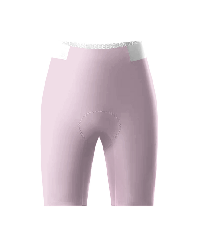 ROCKBROS Women's Solid Light Pink Honeycomb Waist Cycling Shorts