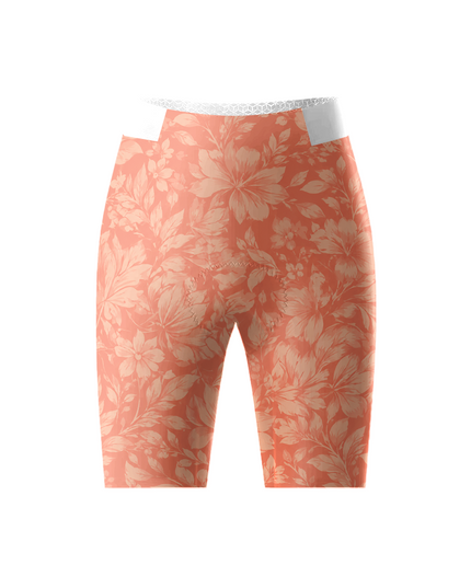 ROCKBROS Women's Pastoral Orange Floral Cycling Shorts