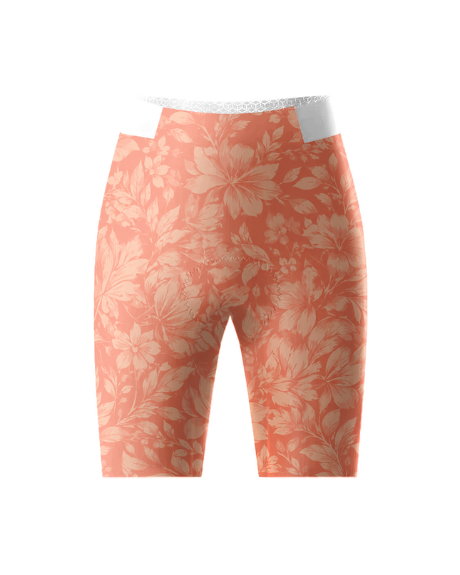 ROCKBROS Women's Pastoral Orange Floral Cycling Shorts