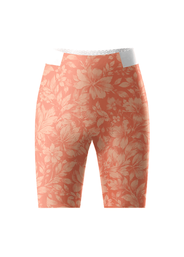 ROCKBROS Women's Pastoral Orange Floral Cycling Shorts