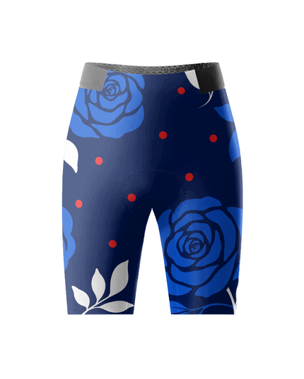 ROCKBROS Women's Blue Rose Polka Dot Cycling Shorts