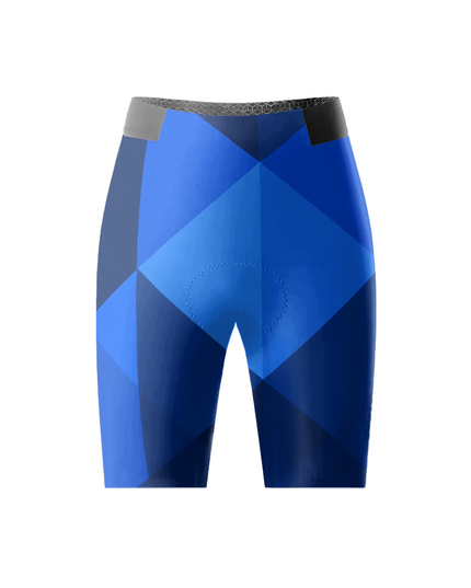 ROCKBROS Men's Multi-Blue Geometric Triangle Cycling Shorts