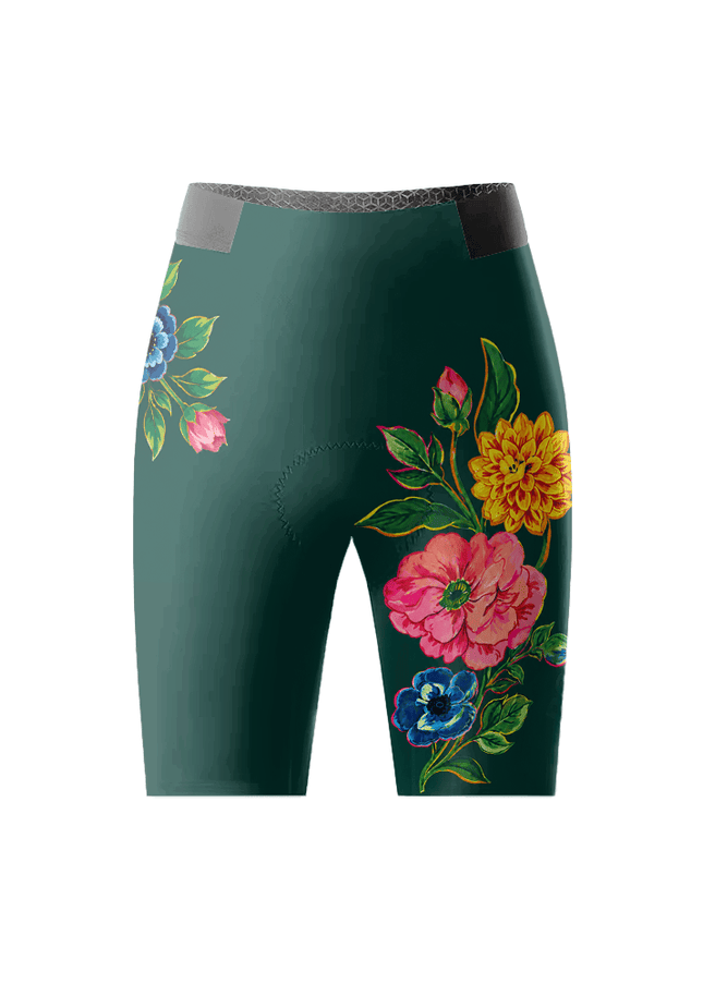 ROCKBROS Women's Emerald Floral Cycling Shorts