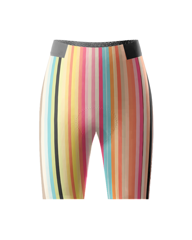 ROCKBROS Women's Pastel Vertical Stripe Cycling Shorts