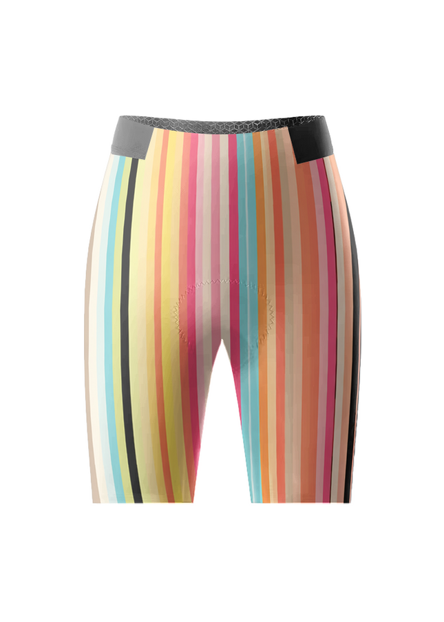 ROCKBROS Women's Pastel Vertical Stripe Cycling Shorts