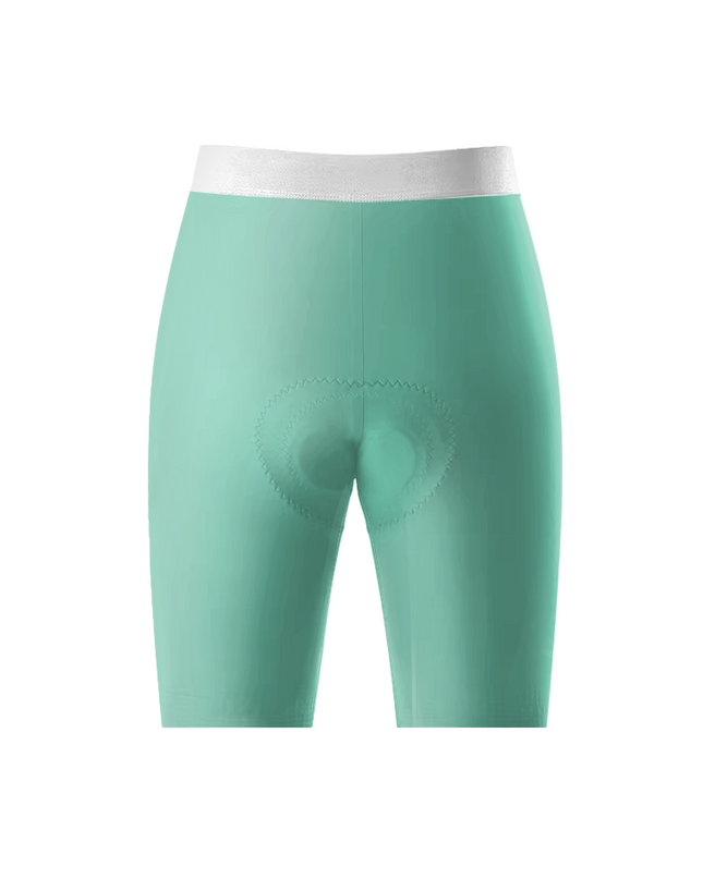 ROCKBROS Women's Mint Green Solid Color Honeycomb Mesh Waist Cycling Shorts