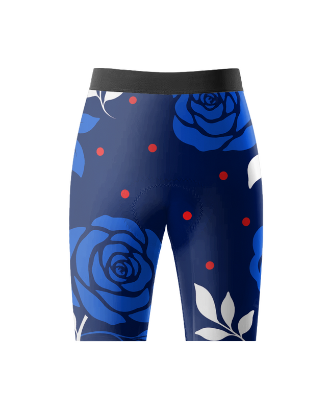 ROCKBROS Women's Blue Rose Polka Dot Cycling Shorts