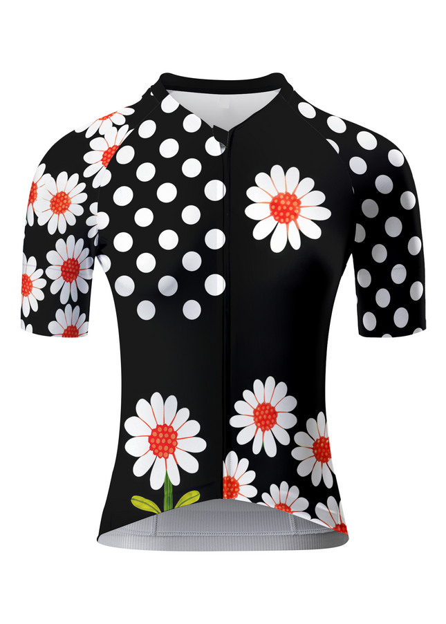 ROCKBROS Women's Retro Daisy & Polka Dot Fusion Heritage Cycling Set