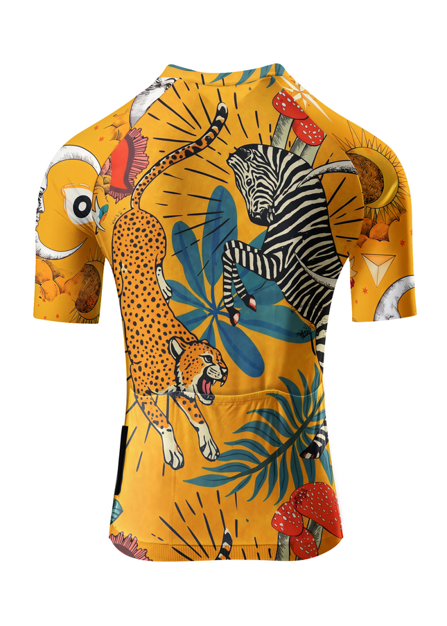 ROCKBROS Women's Celestial Tarot Gold "Love You" Abstract Art Aero Jersey