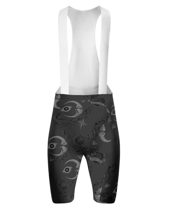 ROCKBROS Women's Celestial Tarot Monochrome Dark-Art Cycling Bib Shorts