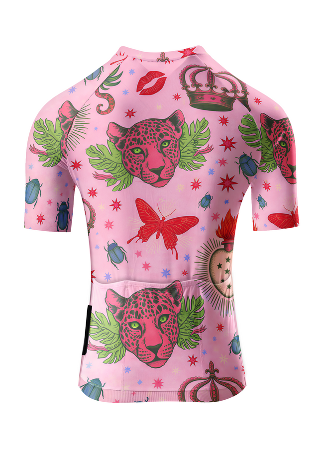 ROCKBROS Women's Surreal Pink Leopard & Crown Limited Edition Aero Set