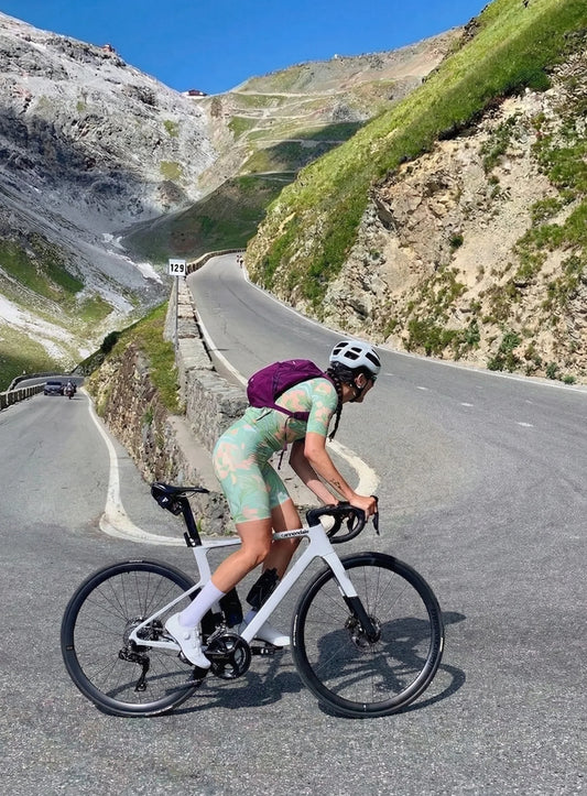 ROCKBROS Women's Vintage Floral Print Padded Cycling Shorts