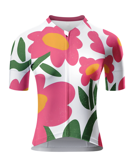ROCKBROS Women's Retro Pop Floral Nature Print Moisture-Wicking Jersey