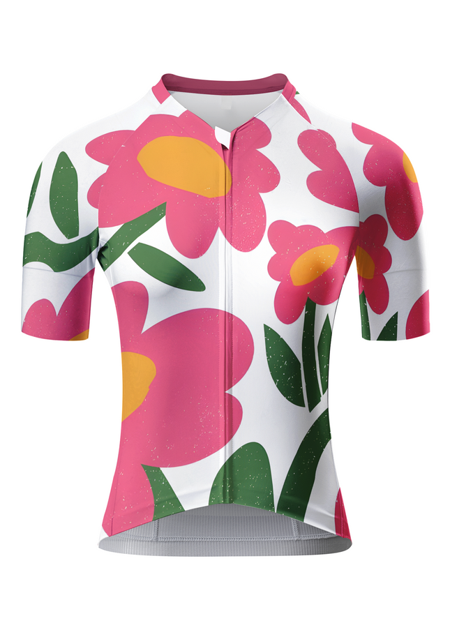 ROCKBROS Women's Retro Pop Floral Nature Print Moisture-Wicking Jersey