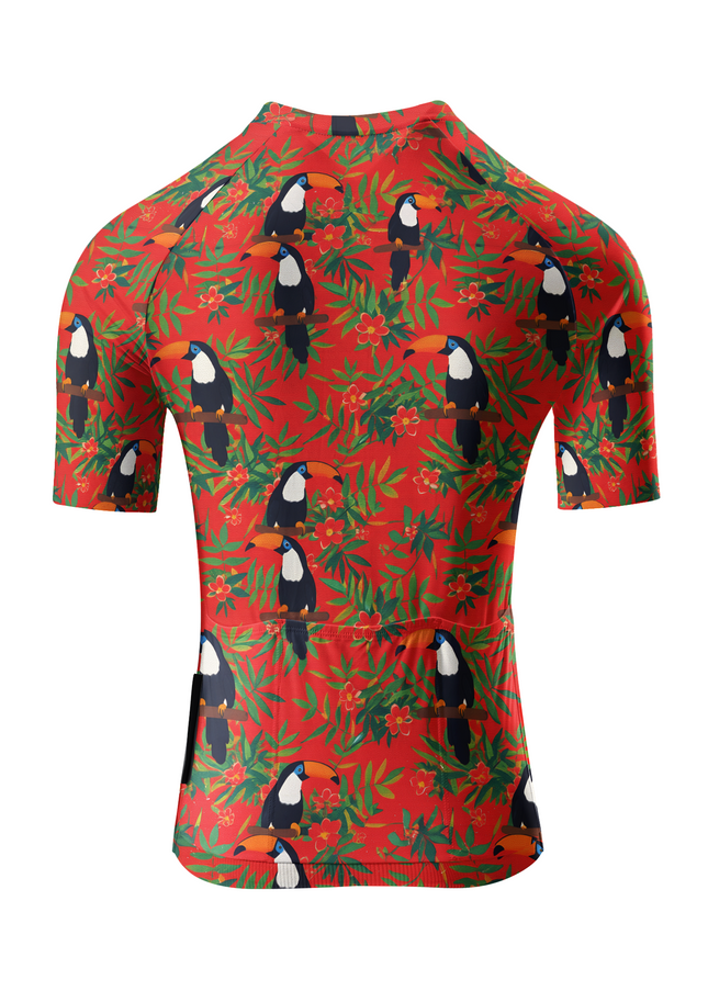 ROCKBROS Women's Tropical Toucan High-Contrast Botanical Pro Jersey