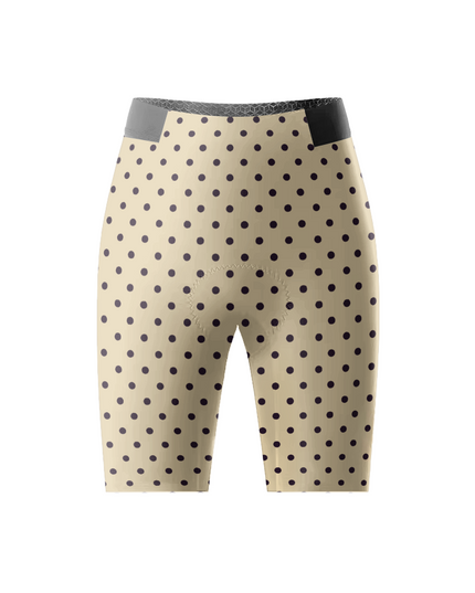 ROCKBROS Women's Vintage Dot Sand & Obsidian Pro Cycling Shorts