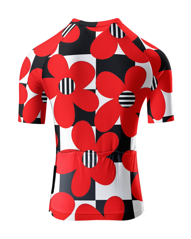 ROCKBROS Women's Mod Checkerboard & Red Poppy Abstract Art Set