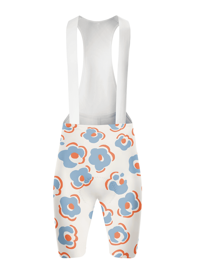 ROCKBROS Women's Pastel Floral Nature Print Performance Bib Shorts