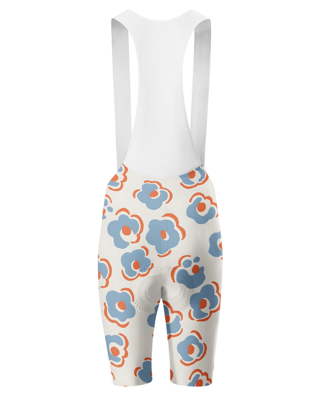 ROCKBROS Women's Pastel Floral Nature Print Performance Bib Shorts