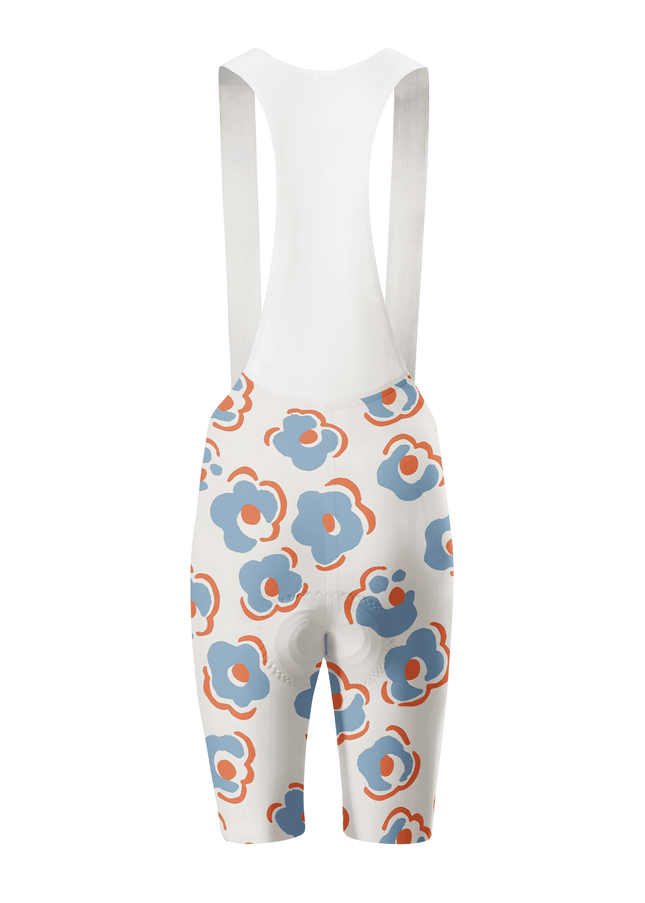ROCKBROS Women's Pastel Floral Nature Print Performance Bib Shorts