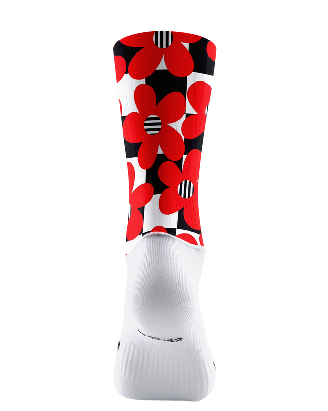 ROCKBROS Women's Mod Checkerboard & Red Poppy Abstract Art Set