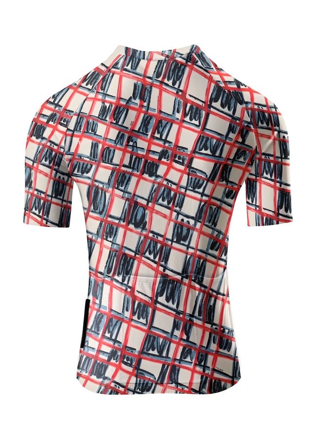 ROCKBROS Women's Avant-Garde Hand-Drawn Plaid Artistic Aero Jersey