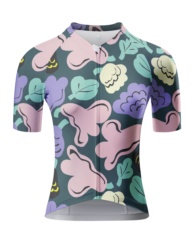 ROCKBROS Women's Pastel Bloom Abstract Art Pro Jersey