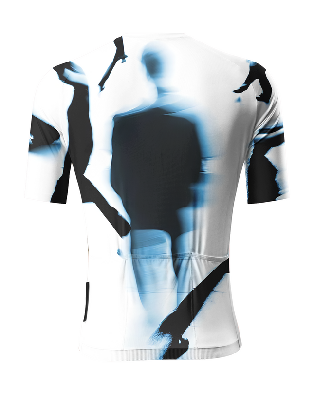 RockBros Men's "Cyber Pulse" Kinetic Glitch Art Cycling Jersey