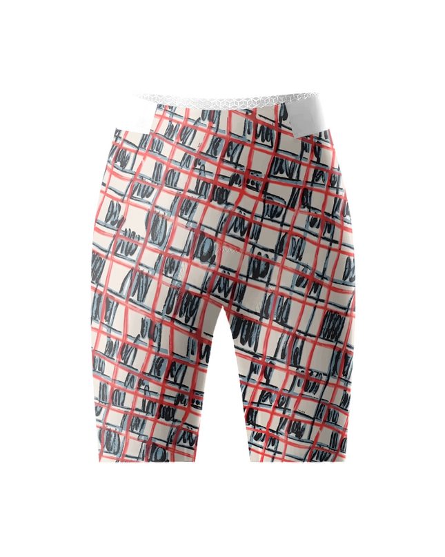 ROCKBROS Women's Avant-Garde Hand-Drawn Plaid Artistic Aero Set