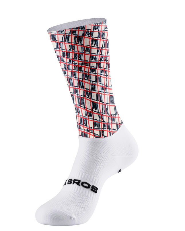 ROCKBROS Avant-Garde Sketch Plaid Artistic Pro Socks