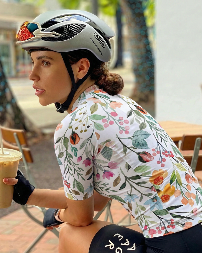 ROCKBROS Women's "Floral Bloom" All-Weather Artistic Pro Aero Jersey