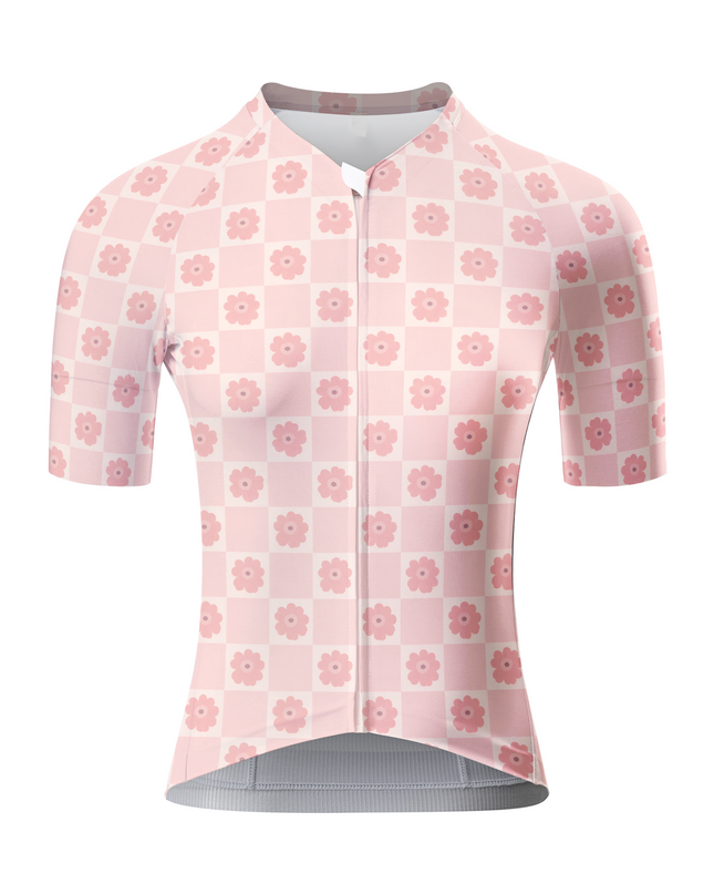 ROCKBROS Women's Pastel Checkerboard Daisy Soft-Girl Aesthetic Set