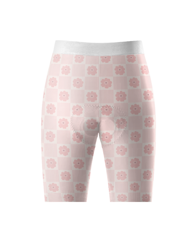 ROCKBROS Women's Pastel Checkerboard Daisy Soft-Girl Aesthetic Set